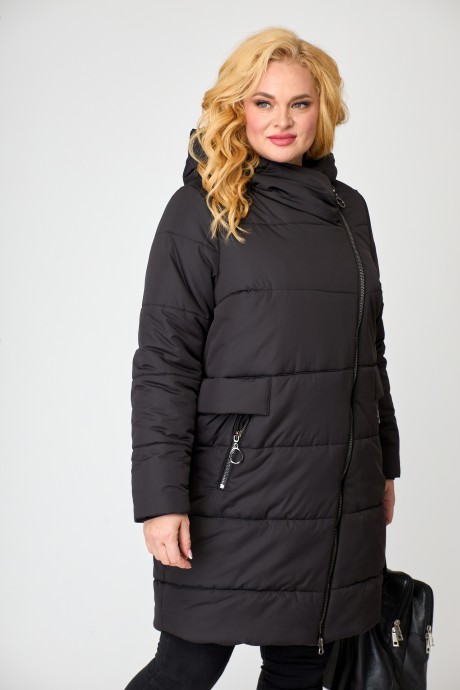 Пальто ALGRANDA (Novella Sharm) А3913 черный размер 54-82 #1