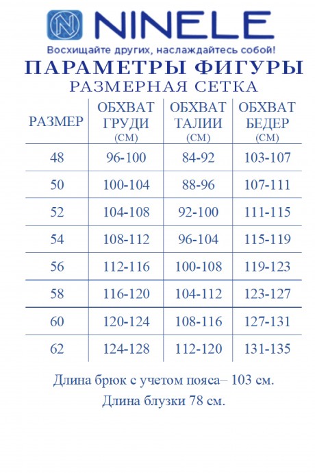 Костюм/комплект NINELE (Нинель Шик ) 7438 двойка темно-синий размер 52-56 #7