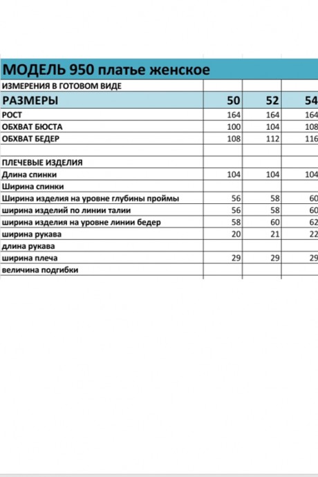 Платье Bagira M950 мята размер 50-54 #3