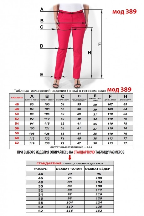 Брюки Mirolia 389 коралл размер 46-62 #5