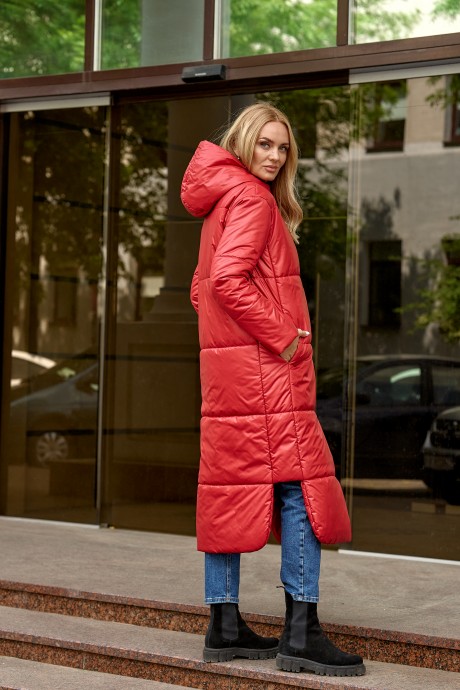 Пальто Azzara 3101К красный размер 44-54 #4